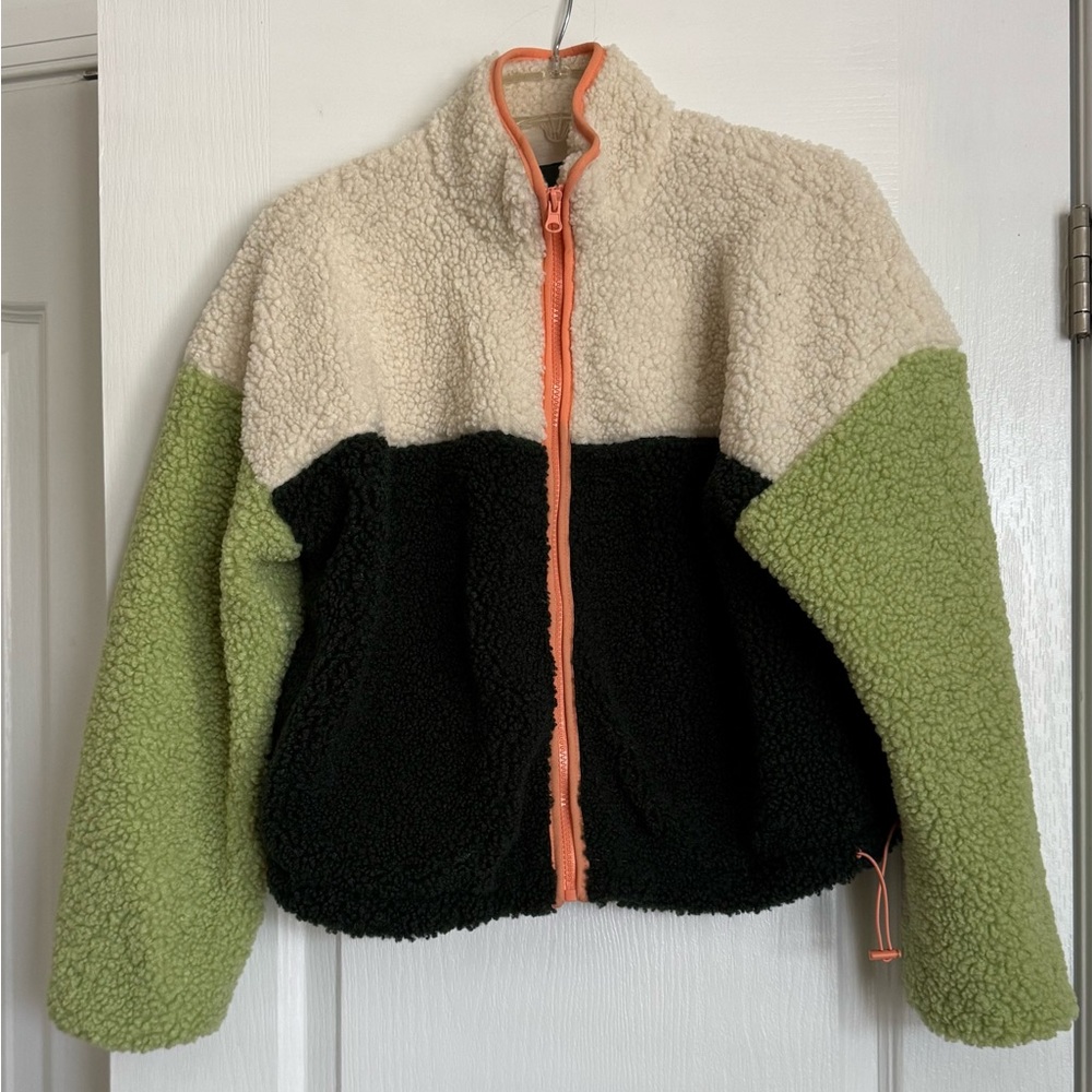 Wild Fable Sherpa Cropped Zippered Jacket